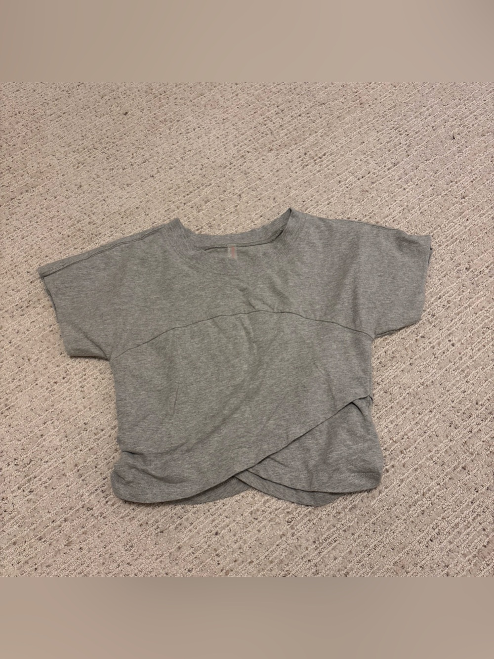 Free People Movement Gray Layered Knit Crop Top